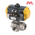 steam control Gas , liquid 4 inch flange pneumatic three-way ball valve